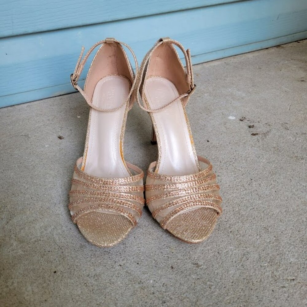 Rose Gold Slingback Heels